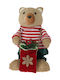 JK Home Decoration Weihnachtliche Kunststoff Figur Bär Höhe 28cm (Μiverse Designs)