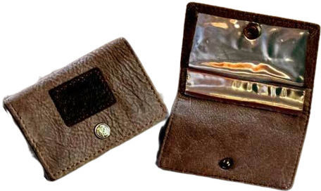 Original Kavatza Cowboy Tobacco Pouch Made of Brown Artificial Leather with Closure Type