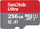 Sandisk Ultra microSDXC 256GB Class 10 U1 A1 UHS-I με αντάπτορα 150MB/s