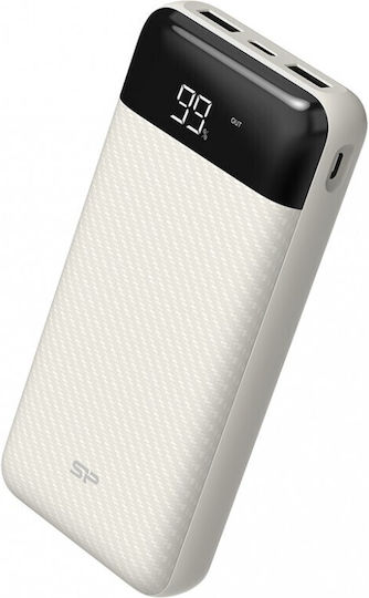Silicon Power GS28 Power Bank 20000mAh mit 2 USB-A Anschlüssen Weiß