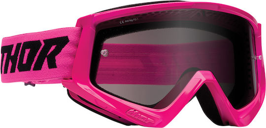 Thor Motocross-Schutzbrille Combat Sand Racer Flo Pink - Rosa