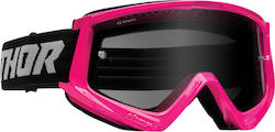 Thor Μάσκα Μοτοσυκλέτας Combat Sand Racer Flo Pink Black