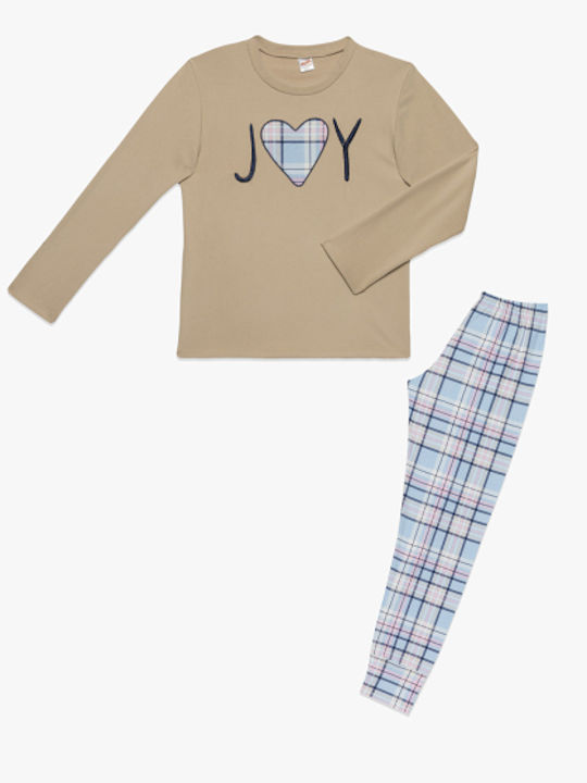 Minerva Kids' Pajamas Winter Beige Joy 90-