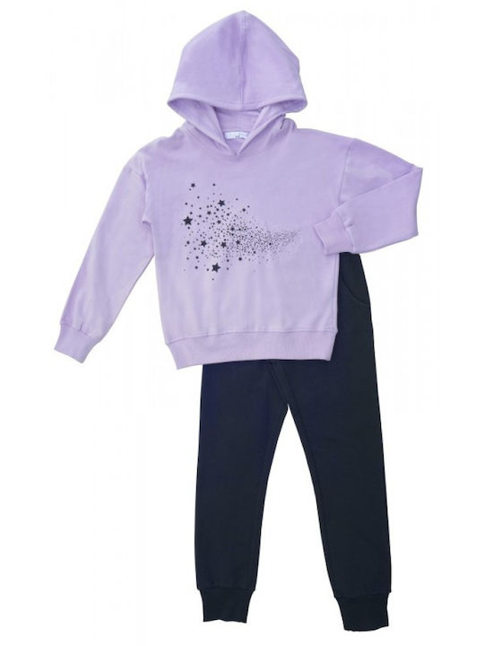 Funky Kids Sweatpants Set Lilac 2pcs