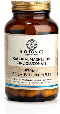 Bio Tonics Calcium Magnecium Zinc Gluconate 760mg 60 veg. caps