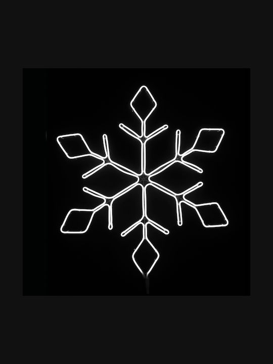 Aca Осветена Коледна Фигура Люспи Бяла Височина 66см. Snowflake