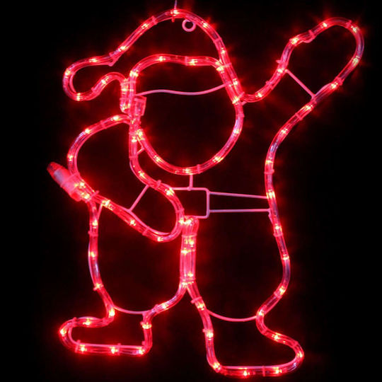 Outdoor Illuminated Santa Claus Electric with Light Tube Red 46x41cm