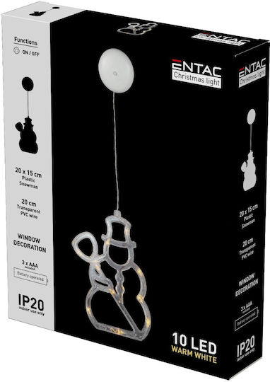 Entac Illuminated Christmas Figure SNowman Transparent 10pcs ECL-10-WLD-SM