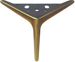 JGS S.A. 6066-001 Metallic Furniture Foot Angular Gold Height 15cm