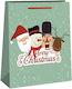 XMASfest Christmas Gift Bag 93-1809 Paper Christmas Bag for Gift Green 11x6x14cm. 12pcs