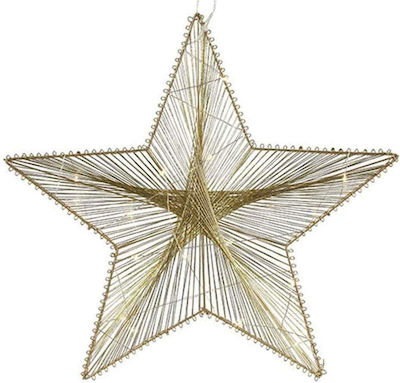 Atmosphera Plastic Illuminated Christmas Decorative Pendant Star Gold