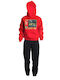 Joyce Kids Sweatpants Set Red 2pcs