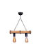 Megapap Mako Pendant Light Two-Light with Rope for Socket E27 Brown