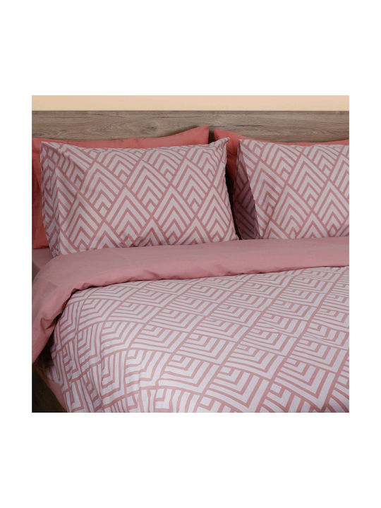 White Fabric Vanessa Kissenbezug-Set mit Umschlagumschlag Rosa 50x70cm.