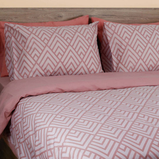 White Fabric Vanessa Kissenbezug-Set mit Umschlagumschlag Rosa 50x70cm.