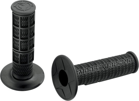 Moose Racing Χειρολαβές Μοτοσυκλέτας Flange Style Stealth MX σε Μαύρο χρώμα
