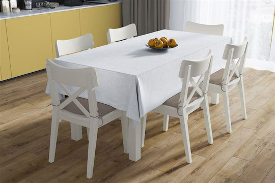 Dimcol Tablecloth Stain Resistant Panama White 140x180cm