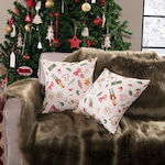 Teoran Christmas Decorative Square Pillowcase Multicolored with Stuffing 65x65pcs