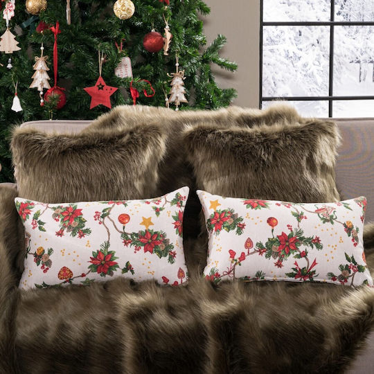 Teoran Christmas Decorative Rectangular Pillowcase Multicolored 30x50cm