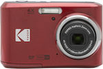 Kodak PIXPRO FZ45 Friendly Kompakte Kamera 16MP Optischer Zoom 4x mit Bildschirmgröße 2.7" Rot