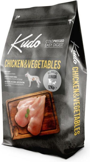 Kudo Junior 12kg Dry Food for Puppies with Chicken and Vegetables