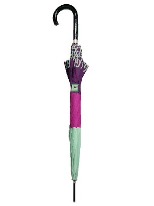 Guy Laroche Windproof Automatic Umbrella with Walking Stick Multicolour