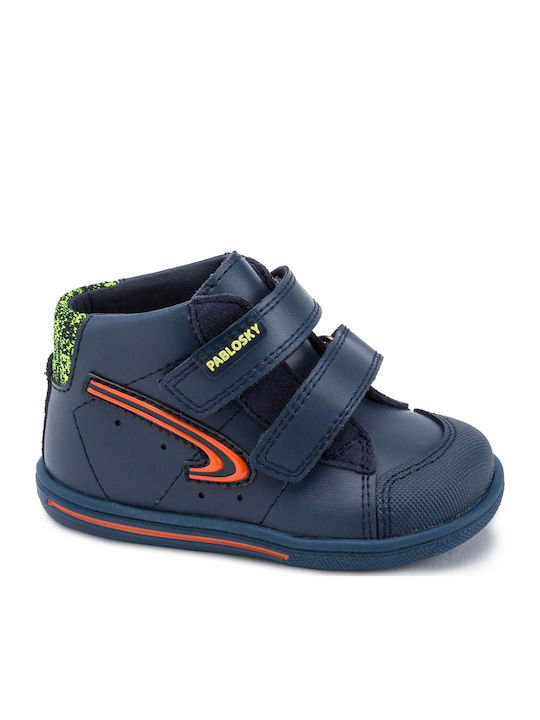 Kids Boots with Velcro Blue