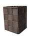 Due esse Dekorativer Korb Stoff mit Griffen Braun 9x9x12cm
