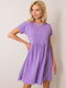 Rue Paris Summer Mini Dress Purple