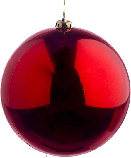Hanging Ball Ornament Ornament Plastic Red 15cm