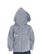 Joyce Boys Cotton Hooded Sweatshirt with Zipper Gray