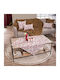 Teoran Weihnachtlich Tischtuch Quadrat Stoff Beige L90xB90cm.