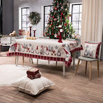 Teoran Christmas Tablecloth Fabric Red L140xW14...