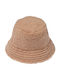 Funky Buddha Furry Women's Bucket Hat Beige