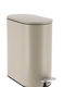Eurocasa Metallic Toilet Bin with Soft Close Lid 5lt Beige