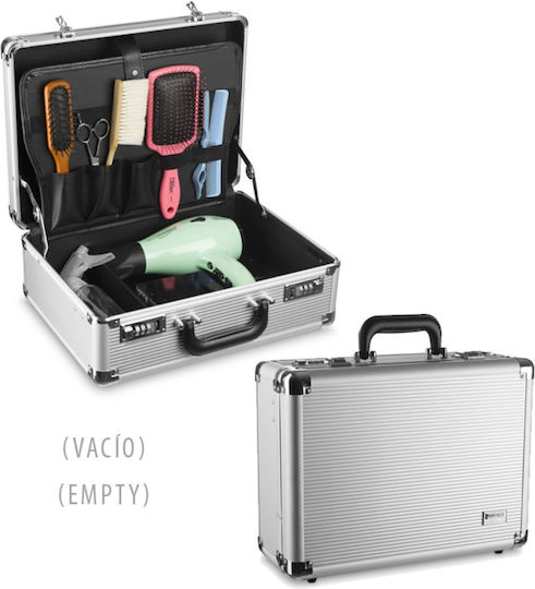 Eurostil Metalic Geantă cosmetică Argintiu Înălțime: 15 cm x Lățime: 37.5 cm x Adâncime: 25 cm