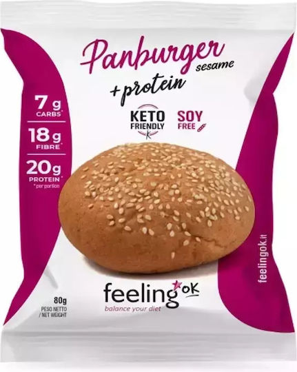 FeelingOk Burger Bread Rice Protein with Sesame 80gr