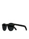 Unisex Sunglasses with Black Plastic Frame and Black Lens