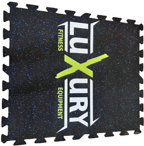 Luxury Fitness Δάπεδο Παζλ Γυμναστηρίου Μαύρο 97x97x1.5cm 1τμχ