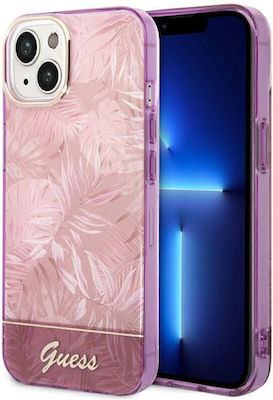 Guess Jungle Collection Silicone Back Cover Pink (iPhone 14 Plus)