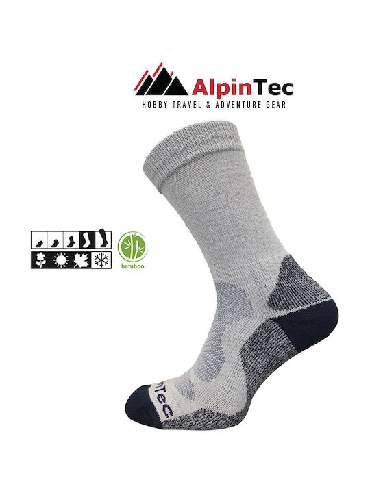 Alpin Bamboo Șosete pentru Trekking Gri 1 pereche