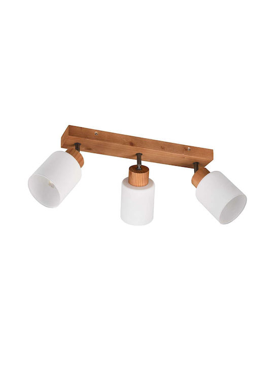 Trio Lighting Assam Double Spot with Socket E14 in Brown Color