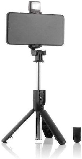 InnovaGoods Tridiex Selfie Stick Cell Phone Tripod Bluetooth with Lighting Black