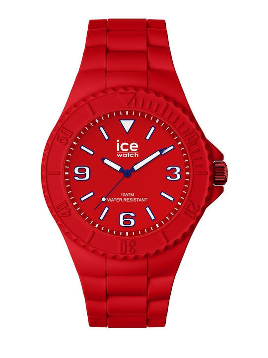 Ice Men's Watch 40mm Battery with Red Rubber Strap