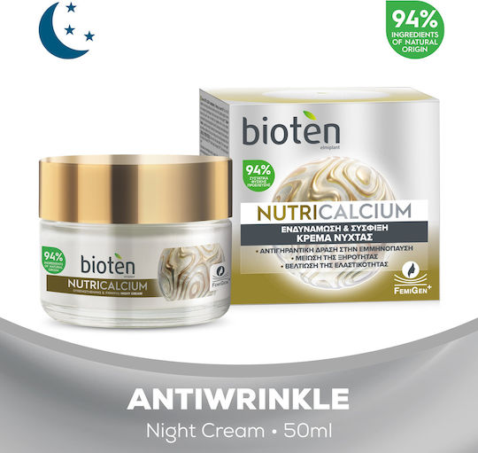 Bioten Nutricalcium Κρέμα Προσώπου Νυκτός για Αντιγήρανση & Σύσφιξη 50ml