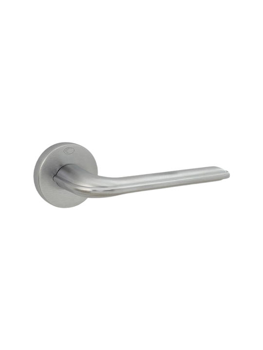 Convex Lever Middle Door with Rosette 2415 2415rors24s24 Pair with Rosette Chrome key