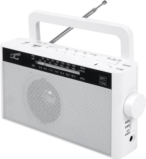 LTC Audio LXLTC2028B Portable Radio Rechargeable with Bluetooth and USB White