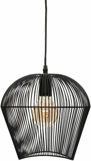 Atmosphera Jena Pendant Light Black with Socket E27 26x25x25cm