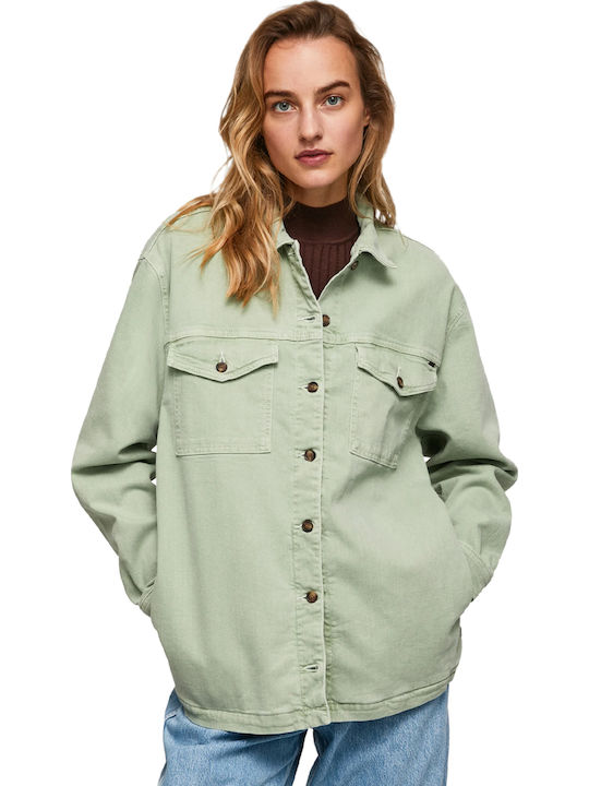 Damen Grün Overshirt
