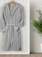 Lino Home Erma Bathrobe with Hood Light Grey 500gr/m²
